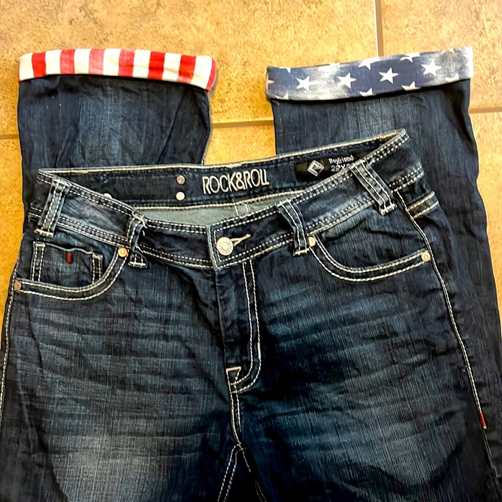 Rock & Roll Cowgirl  jeans American 🇺🇸 flag